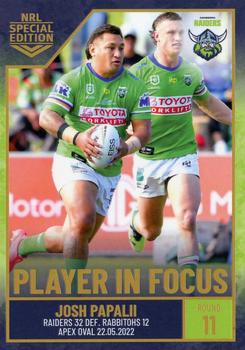 2022 NRL Player In Focus #IF11 Josh Papalii Front